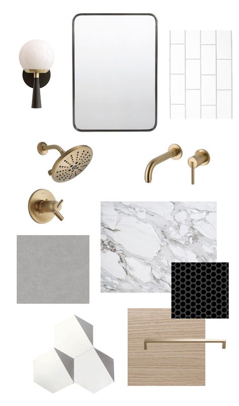 Bathroom Design Palette, Washroom Mood Board, Mood Boards Bathroom Inspiration, Bathroom Design Board Color Schemes, Bathroom Mood Board Inspiration Master Bath, Bathroom Tile Mood Board, Bathroom Mood Board Inspiration, Bathroom Mood Boards, Bathroom Design Board