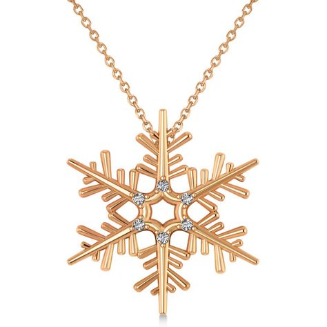 Allurez Diamond Snowflake Pendant Necklace 14k Rose Gold (0.06ct) (1.705 BRL) ❤ liked on Polyvore featuring jewelry, necklaces, diamond snowflake necklace, diamond pendant necklace, diamond necklace pendant, rose gold pendant necklace and pink necklace Round Diamond Necklace, Necklace Snowflake, Necklaces Pink, Necklaces Rose, Rose Gold Diamond Necklace, Round Diamond Pendant, Snowflake Jewelry, Necklaces Diamond, Rose Gold Pendant Necklace