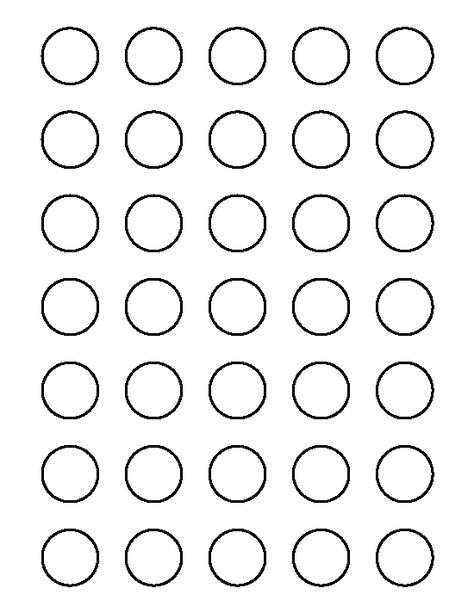 1 inch circle pattern. Use the printable outline for crafts, creating stencils, scrapbooking, and more. Free PDF template to download and print at http://patternuniverse.com/download/1-inch-circle-pattern/ Macaroon Template, Royal Icing Templates, Macaron Template, Printable Circles, Printable Shapes, Circle Template, Circle Labels, Aktivitas Montessori, Round Labels