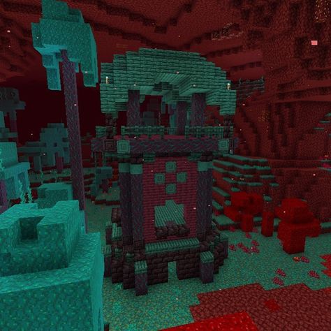 Claire1593 shared a post on Instagram: “Piglin outpost concept #minecraft #mcpe” • Follow their account to see 740 posts. Warped Forest Minecraft, Minecraft Props, Nether Builds, Minecraft Piglin, Minecraft Beautiful, Minecraft Epic Builds, Minecraft Earth, Modern Minecraft Houses, Minecraft Images