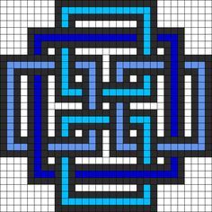 Geometric Square perler bead pattern Minecraft Geometric Builds, Minecraft Floor Designs, Minecraft Pattern, Pixel Art Minecraft, Minecraft Building Guide, Modele Pixel Art, Granny Square Projects, Minecraft Banners, Minecraft Tips