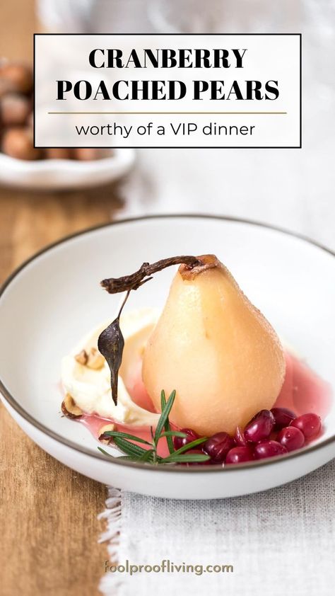 Cranberry Poached Pears with Mascarpone in a bowl. Poached Pears In Red Wine, Glazed Pears, Poached Pears In White Wine, Vanilla Poached Pears, Poached Pears Dessert, Wine Poached Pears Dessert, Red Wine Poached Pears, Poached Pears Recipe, Valentine Sweets