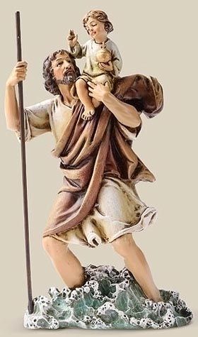 christoffel St Christopher, Calf Tattoo, Saint Christopher, Catholic Gifts, Patron Saints, Safe Travel, St Michael, Christian Art, Greek Statue