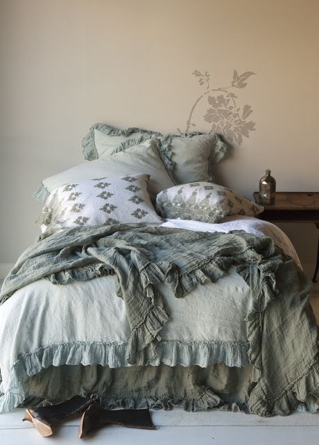 . Bella Notte Bedding, Chic Chalet, Bedroom Linens, Bella Notte Linens, Bed Scarf, Textured Bedding, Shabby Chic Bedding, Beautiful Bedroom, Dreamy Bedrooms