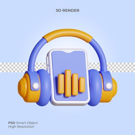 Premium PSD | PSD mobile listening music 3d icon illustration Music 3d Icon, Music Ui, Listening Music, Ui Game, 3d Vector, Animation Artwork, 3d Icons, Ios App Icon, Music Wallpaper