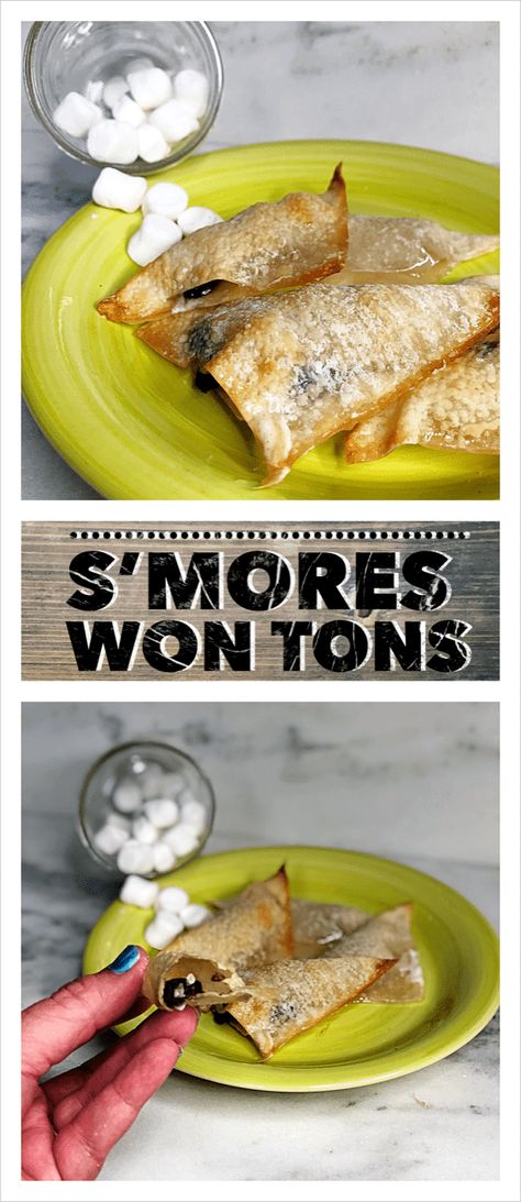 S’mores Air Fryer Wontons – If You Have An Egg You Have Hope Wonton Desserts Air Fryer, Egg Roll Wrapper Recipes Dessert Air Fryer, Dessert Egg Rolls Air Fryer, Air Fryer Tortilla Dessert, Air Fryer Dessert Egg Rolls Recipe, Wonton Wrapper Recipes Dessert Air Fryer, Air Fryer Egg Roll Wrapper Recipes, Wonton Air Fryer Recipes, Wonton Air Fryer