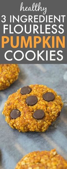 Easy Healthy Cookies, Cookies Recipes Easy, Pumpkin Cookies Healthy, Vegan Pumpkin Cookies, Cookies Healthy, Healthy Cookie Recipes, Pumpkin Recipes Dessert, Gluten Free Pumpkin, Healthy Pumpkin