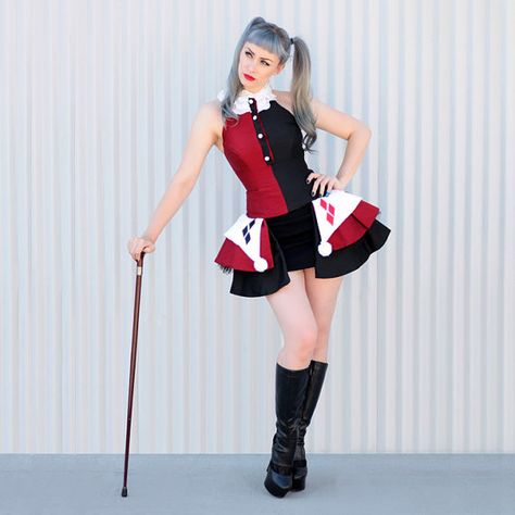 Harley Quinn Halloween, Batman Cosplay, Gotham Girls, Harley Quinn Costume, Holloween Costume, Harley Quinn Art, Harley Quinn Cosplay, Fantasias Halloween, Dress Costume