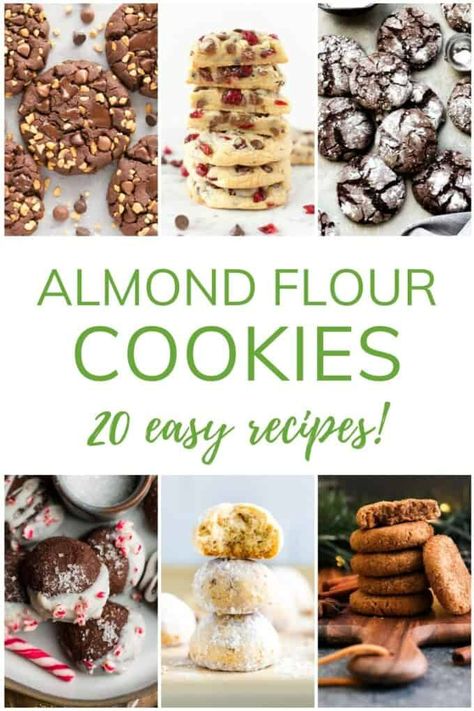 20 Almond Flour Cookie Recipes - Cook Eat Well Almond Flour Cookies Recipes, Almond Flour Cookie Recipes, Cookie Recipes Gluten Free, Flourless Recipes, Almond Flour Recipes Cookies, Low Carb Cookies Recipes, Easy No Bake Cookies, Almond Meal Cookies, Hazelnut Cookies