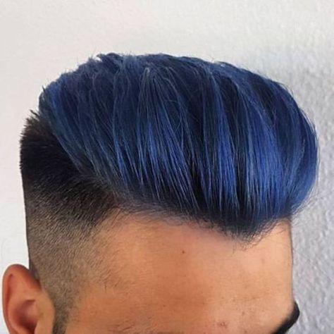 67 Hair Highlights Ideas, Highlight Types, and Products Explained [2019] Blue Hair Highlights, Dyed Hair Men, Dyed Hair Blue, Dark Blue Hair, Mens Hair Colour, Coloring Images, Men's Haircuts, Men Hair Color, Dye Ideas