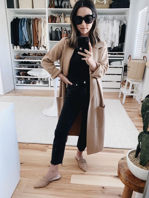 J Crew Ella Sweater Blazer Outfit, J Crew Ella Sweater Blazer, Long Sweater Blazer Outfit, Sweater Blazer Outfit, Coatigan Outfit, Jcrew Sweater Blazer, J Crew Sweater Blazer, Long Sweater Jacket, Mules Outfit