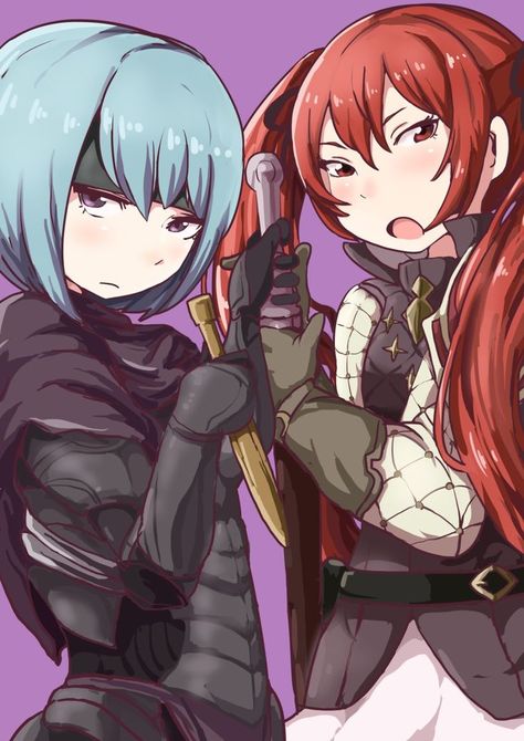 Selena Fire Emblem, Severa Fire Emblem, Headband Long Hair, Girls Short Hair, Fire Emblem Fates, Fire Emblem Awakening, Fire Emblem, Blue Hair, Short Hair