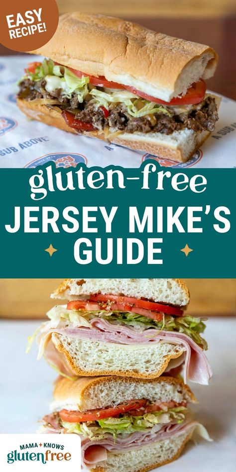 Jersey Mike’s Gluten-Free Menu Items (Restaurant Guide) Mama Knows Gluten Free, Jersey Mikes, Gluten Free Family Meals, Gluten Free Dairy Free Dinner, Gluten Free Sandwiches, Gluten Free Dinner Easy, Gluten Free Sides, Gluten Free Appetizers, Gluten Free Lunch