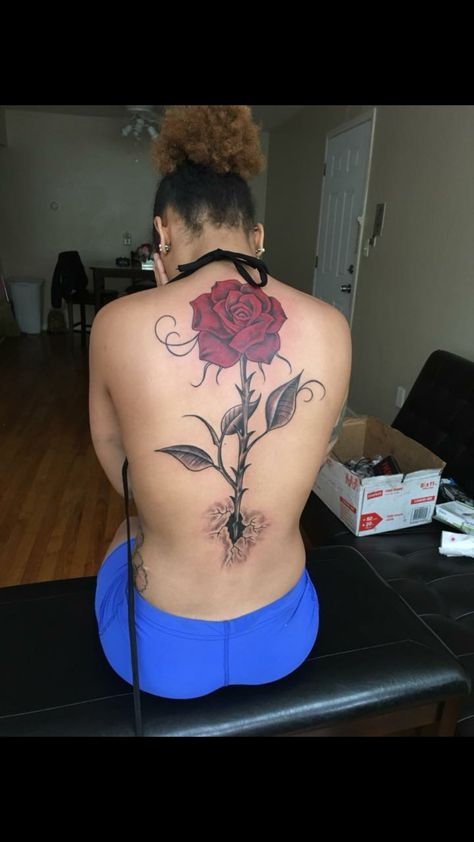 Spine Tattoos For Women Rose Vine, Rose On Back Tattoo, Rose Tattoo Back, Rose Spine Tattoo, Rose Back Tattoo, Rose Tattoo On Back, Polynesian Tattoos, Marquesan Tattoos, Samoan Tattoo