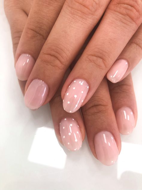 Polka Dot Nail Art Designs, Pink Gel Nails Designs, Dot Nail Art Designs, Polka Dot Nail Art, Pink Gel Nails, Dot Nail Art, Subtle Nails, Nagel Tips, Simple Gel Nails