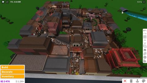 Japanese City Bloxburg, Japanese Town Layout, Japan Bloxburg, Bloxburg Japanese House, Town Bloxburg, City Bloxburg, Bloxburg School, Bloxburg City, Bloxburg Town