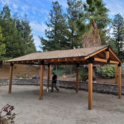 Check it out! The very first LINX Pergola with a pitched roof!🙌😍 Marco at Garcia’s Landscaping built this bada** pergola with 6x6 LINX… | Instagram Linx Pergola, The Bay Area, Pitched Roof, Golden State, Lumber, Bay Area, Check It Out, Landscaping, Roof