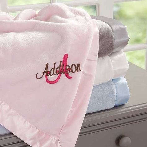 Personalized Pink Baby Girl Blankets - All About Me Baby Blankie, Cricut Baby, Embroidered Blanket, Custom Baby Blanket, Microfiber Blanket, Boy Blankets, Pink Baby Girl, Initial Monogram, All About Me