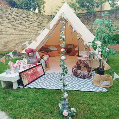 Amazing Summer Cinema Bell Tent for Vivi's Birthday! Movies and friends under the stars!!! . . . #belltentparty #belltent #sleepoverpartyfun #PartyNight #birthdayparty #birthdayideas #cinemanight Pumpkin Magic, Spiritual Women, Bell Tents, Pineapple Parties, Bell Tent, Party Tent, Under The Stars, Party Planner, Party Night