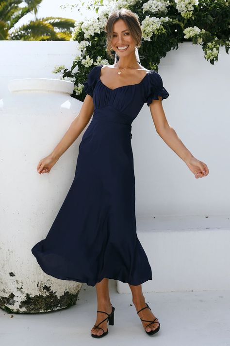 Blue Wedding Guest Dresses, Navy Maxi Dress, Navy Blue Cocktail Dress, Blue Cocktails, Marine Uniform, Blue Cocktail Dress, Navy Blue Wedding, Vestidos Prom, Maxi Dress Navy