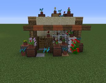 Flower Shop Minecraft, Deco Minecraft, Shop Minecraft, Modern Minecraft, Minecraft Kingdom, Modern Minecraft Houses, Minecraft Village, Minecraft City Buildings, Village Ideas