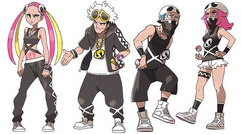 Team Skull! Team Skull Pokemon, Team Skull Cosplay, Pokemon Team Skull, Pokémon Ideas, Pokemon Guzma, Avada Kedavra, Team Skull, Kids Cartoons, Pokemon Official