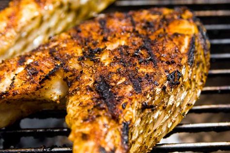 Marinated Grilled Striped Bass Striped Bass Recipe Grilled, Striped Bass Recipe, Roasted Salsa Recipe, Bbq Fish, Fish Fillets, Striped Bass, Grilled Fish, Fish Fillet, Summer Food