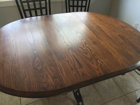 Two Tone Kitchen Table, Refinish Kitchen Table, Styling Dining Table, Rustic Kitchen Tables, Dining Table Makeover, Kitchen Table Makeover, Kitchen Table Wood, Two Tone Kitchen, Diy Dining Table