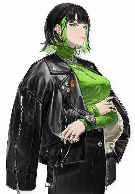 Anime Jacket, Reference Ideas, Anime Reference, Anime Inspired Outfits, Character Poses, Anime Artwork Wallpaper, Drawing Clothes, Urban Fantasy, Girls Characters