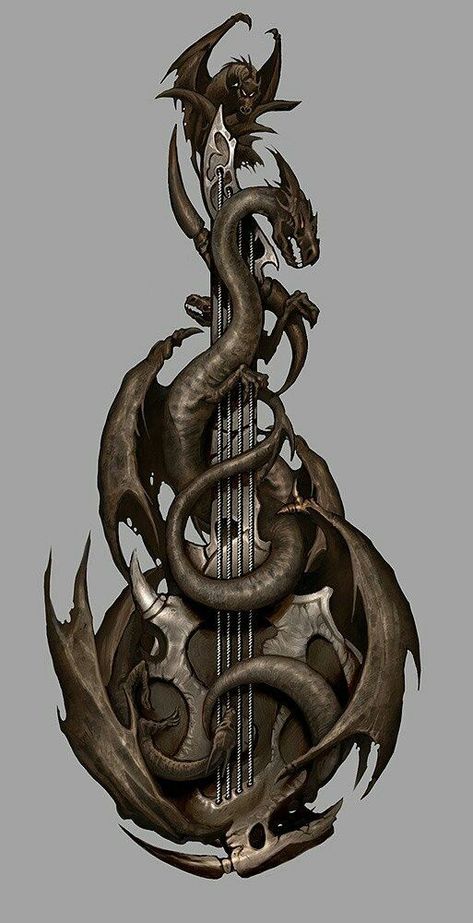 Bard Instruments, Weird Music, Artifact Art, Dnd Items, Props Art, Magic Items, Fantasy Props, Cool Swords, Dnd Art