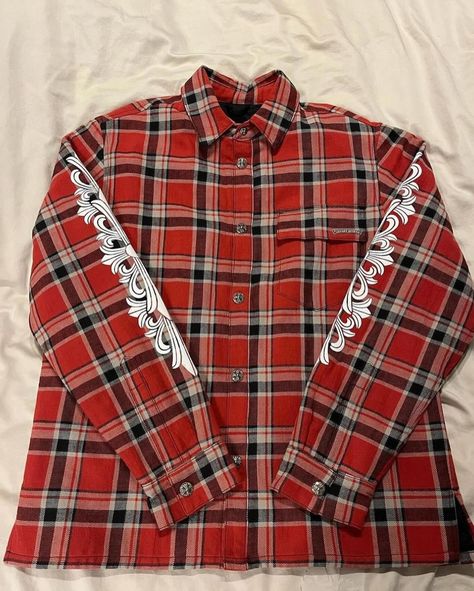 Chrome Hearts Flannel, Y2k Jewelry, Streetwear Y2k, Chrome Hearts, Vintage Streetwear, Mens Streetwear, Making Money, Tik Tok, How To Make Money