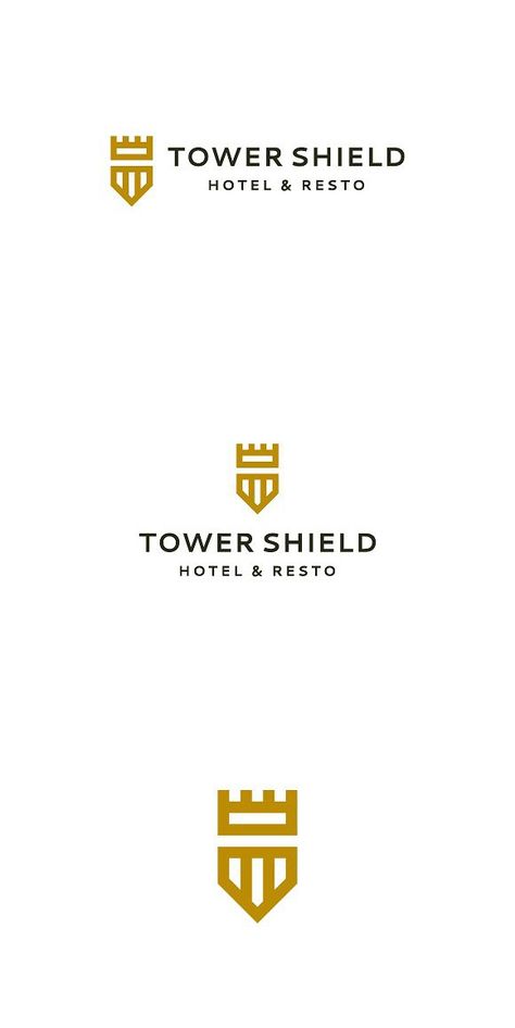 Tower Shield Logo Tower Shield, Golf Logo Design, Corporate Brand Identity, Identity Card Design, Teaching Graphic Design, Hospital Logo, Tipografi 3d, Dynamic Logo, Security Logo