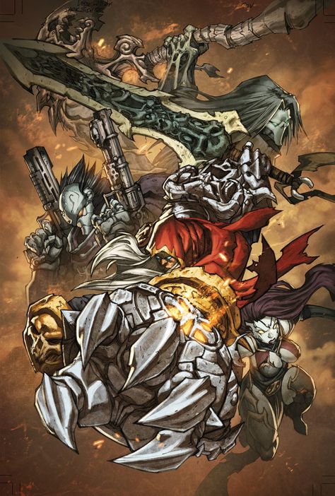 Darksiders Horsemen, Joe Madureira, Horsemen Of The Apocalypse, Comics Art, Art And Illustration, Video Game Art, Art Anime, Comic Books Art, Cool Artwork