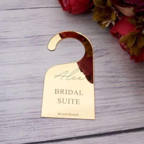 US $9.51 44％ Off | 1pcs Customized Wedding Door Sign Party Favors Personalized Bridal Name Do Not Disturb Door Hanging Sign 7*14cm Party Organisers, Wedding Doors, Personalized Wedding Sign, Engagement Decorations, Wedding Bridal Party, Magical Wedding, Bridal Suite, Wedding Printables, Door Signs