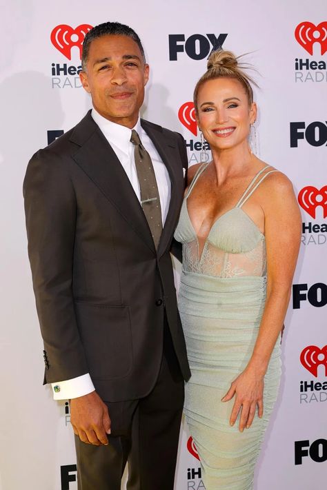 Amy Robach and T.J. Holmes Turn Heads at 2024 iHeartRadio Music Awards | Us Weekly Amy Robach Tj Holmes, Tj Holmes, Andrew Shue, Amy Robach, Iheartradio Music Awards, Emma Willis, Light Green Dress, Famous Couples, How To Look Handsome