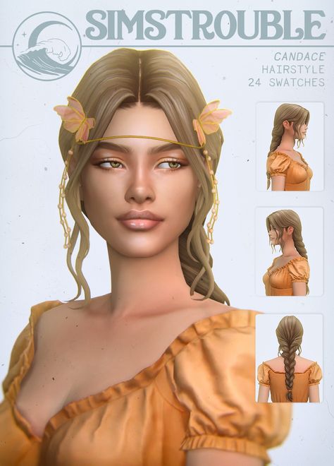 simstrouble / #s4cc Some 4 Cc Hair, Sims 4 Fairy Hair, Sims 4 Cc Clothes Female Tops Y2k, Acotar Sims 4 Cc, Sims 4 Maxis Match Cc Hair, Sims Hair Cc, Sims 4 Cc Hair, Cc Hair, The Sims 4 Pc