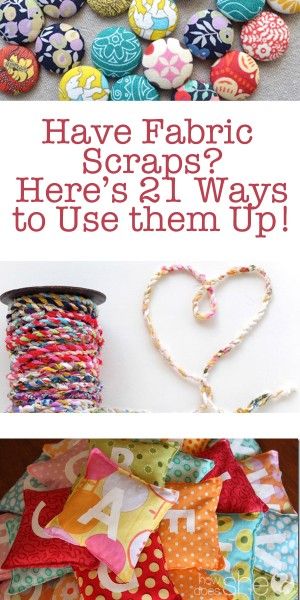 We know you can't bare to throw any of those beautiful offcuts away, so here's some ideas to make the most of them. Scrap Fabric Crafts, Scrap Fabric Projects, Costura Diy, Beginner Sewing Projects Easy, Leftover Fabric, Sewing Projects For Beginners, Easy Sewing Projects, Fabric Projects, Sewing For Beginners