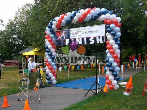 Army's Birthday, Charity Run, 5k Race, Charity Events, Fun Run, Color Run, Balloon Arch, Finish Line, Balloon Decorations