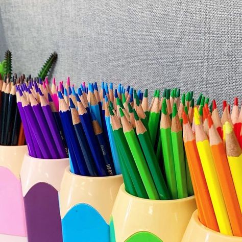 🍎 Australian Primary School Teacher on Instagram: "What teacher dreams are made of 😍🌈⁣ ⁣ Taking bets for how long my fresh new, beautifully sharpened colour coordinated pencils will stay this way!? 😂" Teacher Mood Board, Primary School Aesthetic, Primary Teacher Aesthetic, Primary School Teacher Aesthetic, Elementary School Teacher Aesthetic, Elementary Teacher Aesthetic, Primary School Teaching, Twins Aesthetic, Teacher Vision Board