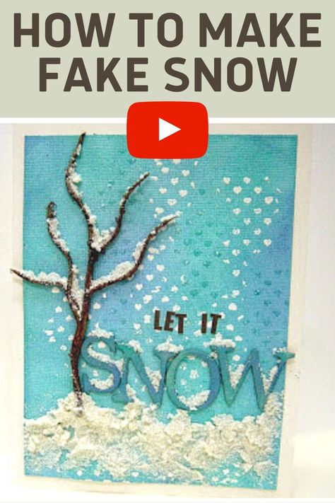 The easiest fake snow recipe! How to make fake snow for crafts including a video tutorial on how to make a winter Christmas card #einatkessler #DIY #Christmas #snow #crafts How To Make Faux Snow For Crafts, How To Make Fake Snow For Crafts, Diy Fake Snow For Crafts, Make Fake Snow For Crafts, Fake Snow For Crafts, Making Fake Snow, Fake Snow Recipe, Make Fake Snow, Snow Recipe