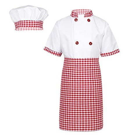 Kids Chef Costume, Vampire Men, Kid Cooking, Chef Outfit, Chef Costume, Men Costumes, Plaid Apron, Dress Up Halloween, Costumes College