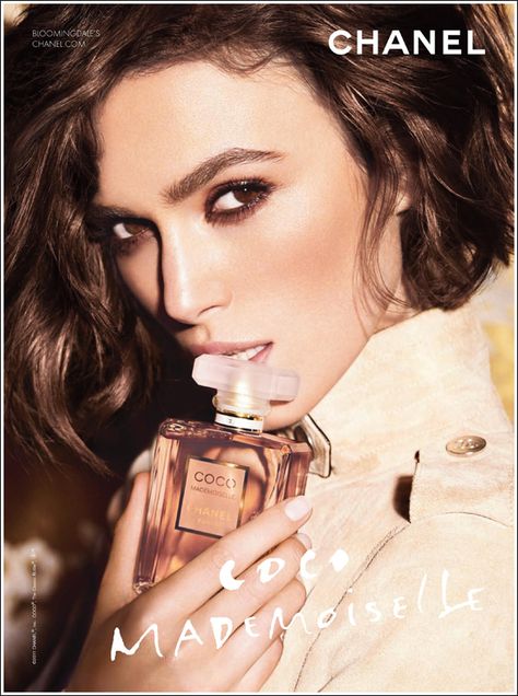 Keira Knightley's hair in the new Macy's Chanel commercial.  Want! Keira Knightley Chanel, Mademoiselle Perfume, Chanel Ad, Kiera Knightly, Perfume Versace, Perfume Chanel, Fragrance Ad, Chanel Fragrance, Coco Chanel Mademoiselle