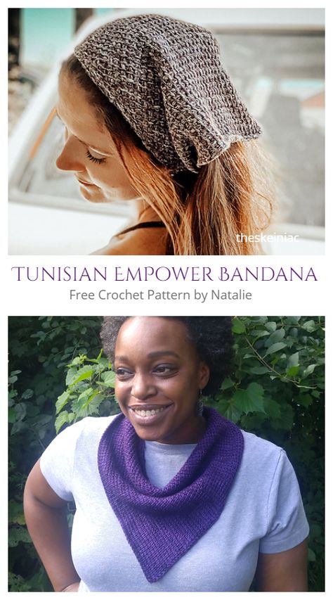 Bandana Cowl Free Crochet Patterns - DIY Magazine Tunisian Crochet Cowl Patterns, Tunisian Crochet Bandana, Crochet Neck Bandana, Crochet Bandana Pattern Free, Tunisian Crochet Cowl, Easy Cowl Knitting Pattern, Fall Cowgirl, Bandana Cowl, Fair Season