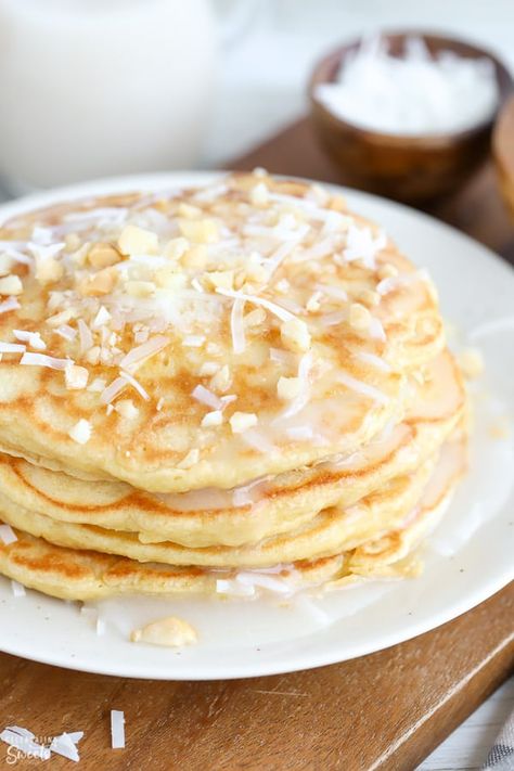 Celebrating Sweets, Griddle Cakes, Coconut Pancakes, Coconut Dessert, Pancakes Breakfast, Coconut Syrup, Perfect Pancakes, Dessert Simple, Cook Recipes