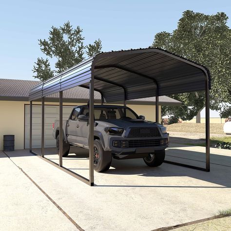 Metal Carport Kits, Carport Tent, Frame Installation, Carport Kits, Steel Carports, Sloped Roof, Carport Canopy, Car Shelter, Garage Car