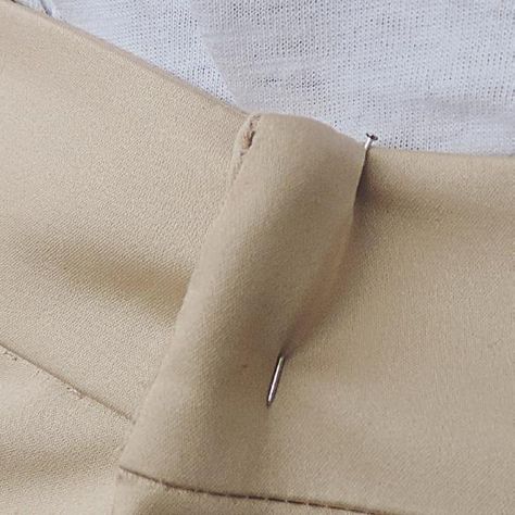 How To Take In A Waistband Pants, Take In Pants Waist Diy, How To Reduce Pants Waist, How To Take In Trousers Waist, How To Take Up Pants In The Waist, How To Take In Waist Of Pants, Taking In Waist Of Pants, Take In Pants Waist, Taking In Pants Waist