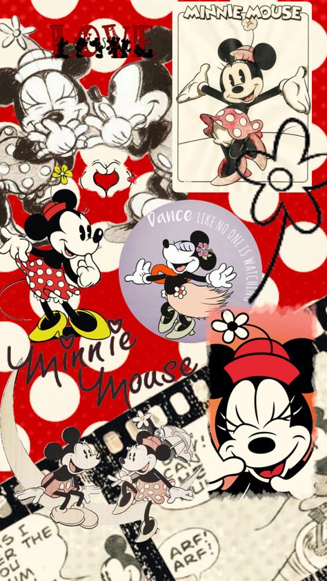 #minnie #minniemouse #disney #mickey #mickeymouse #vintage #vibes #inspirationalquote #aesthetic #fyp Disney Characters Wallpaper, Mickey Mouse Art, Disney Iphone, Mickey And Minnie Mouse, Wallpaper Iphone Disney, Disney Party, Disney Aesthetic, Cute Wallpaper For Phone, Mickey And Minnie