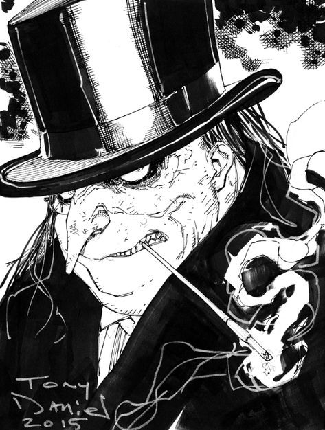 Penguin by Tony Daniel Comic Art Tony S Daniel Art, Penguin Dc Art, Tony Daniel Art, Penguin Comic, Oswald Cobblepot, Bat Art, The Penguin, Gallery Owner, Art Gallery Room