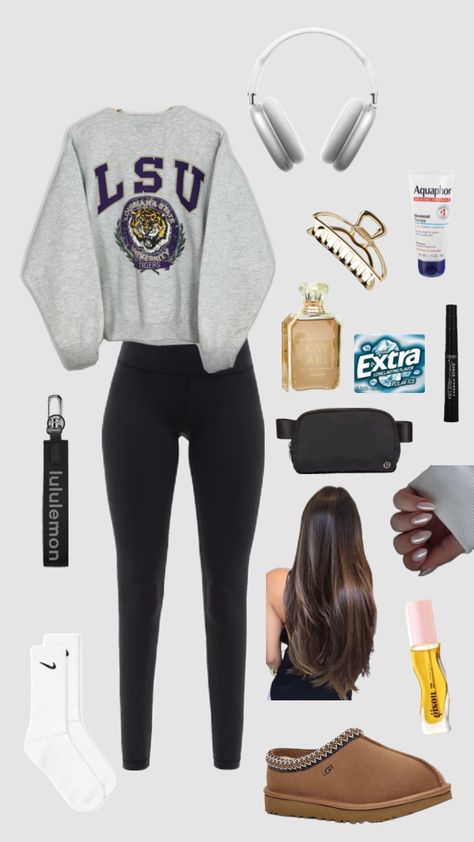 #lsu #outfitinspo #simple Shuffle Outfits, Casual Preppy Outfits, School Outfit Ideas, Trendy Outfits For Teens, Cute Lazy Day Outfits, Cute Preppy Outfits, Lazy Day Outfits, School Clothes, Cute Outfit Ideas