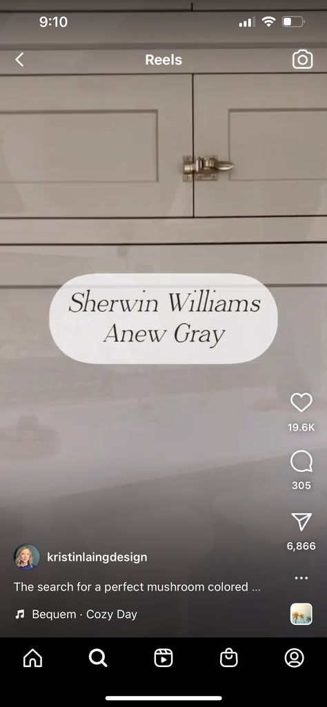 Anew Gray Sherwin Williams, Gray Sherwin Williams, Bathroom Cabinet Colors, Anew Gray, Sherwin Williams Gray, Paint Color Inspiration, Gray Cabinets, Exterior Paint Color, Grey Kitchen Cabinets